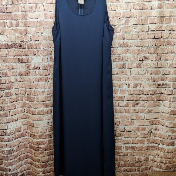 Travel Smith Blue Sleeveless 100% Polyester Dress Size 14P Women's Petite - Picture 2 of 8